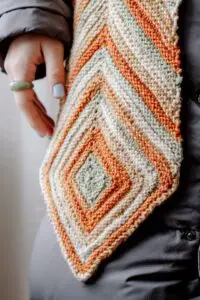 The Extruded Scarf from Biscotte Yarnds