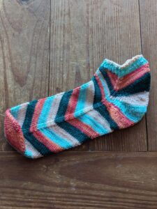 Anklet version of Turn a Corner Socks pattern