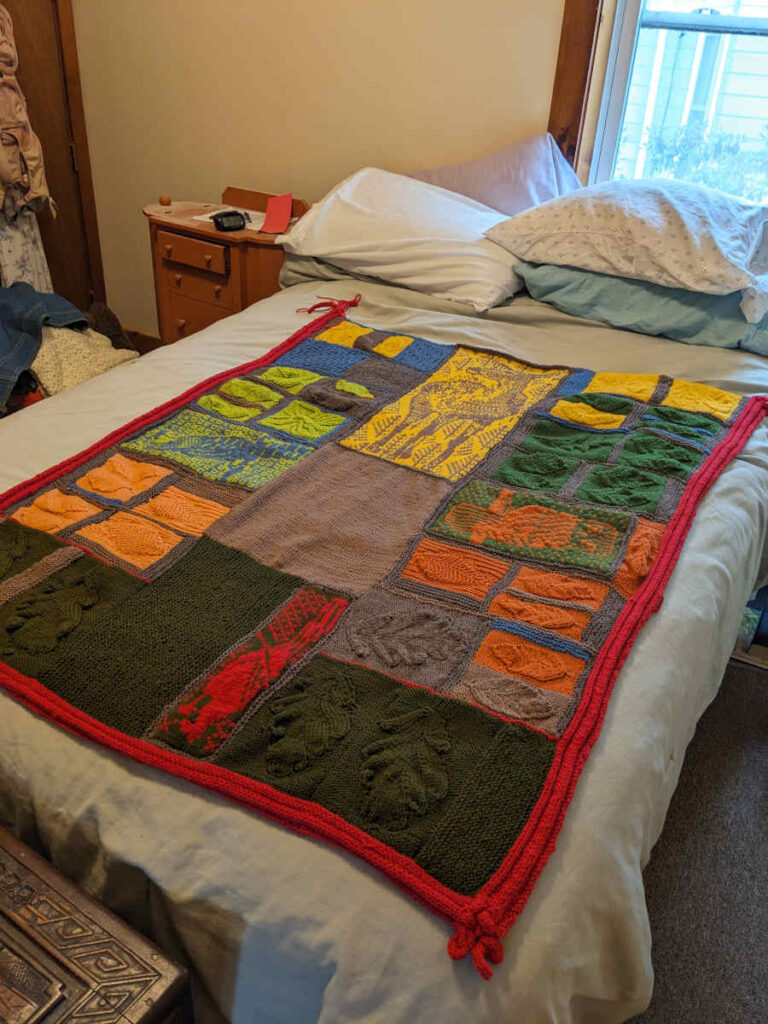 forest blanket spread on a bed
